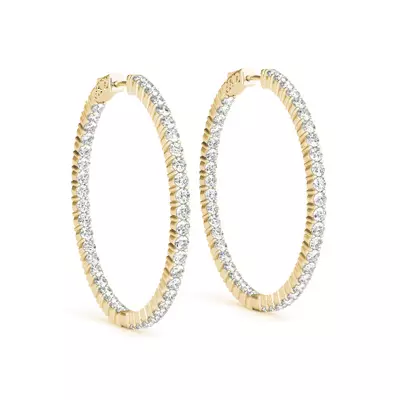 Classic Pavé Eternal Diamond Hoop Earrings